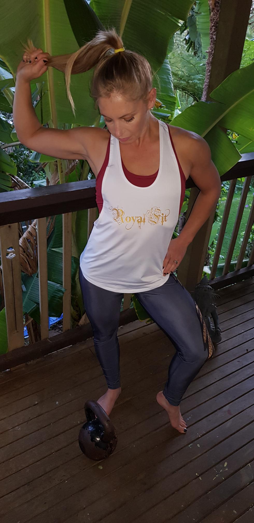 Take an Extra 70% Off Sale: Royal Blue & Gold Foil/White Singlet