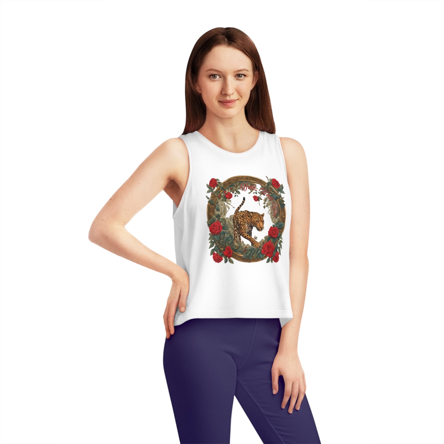 Awakened Leopard Organic Cropped Tank