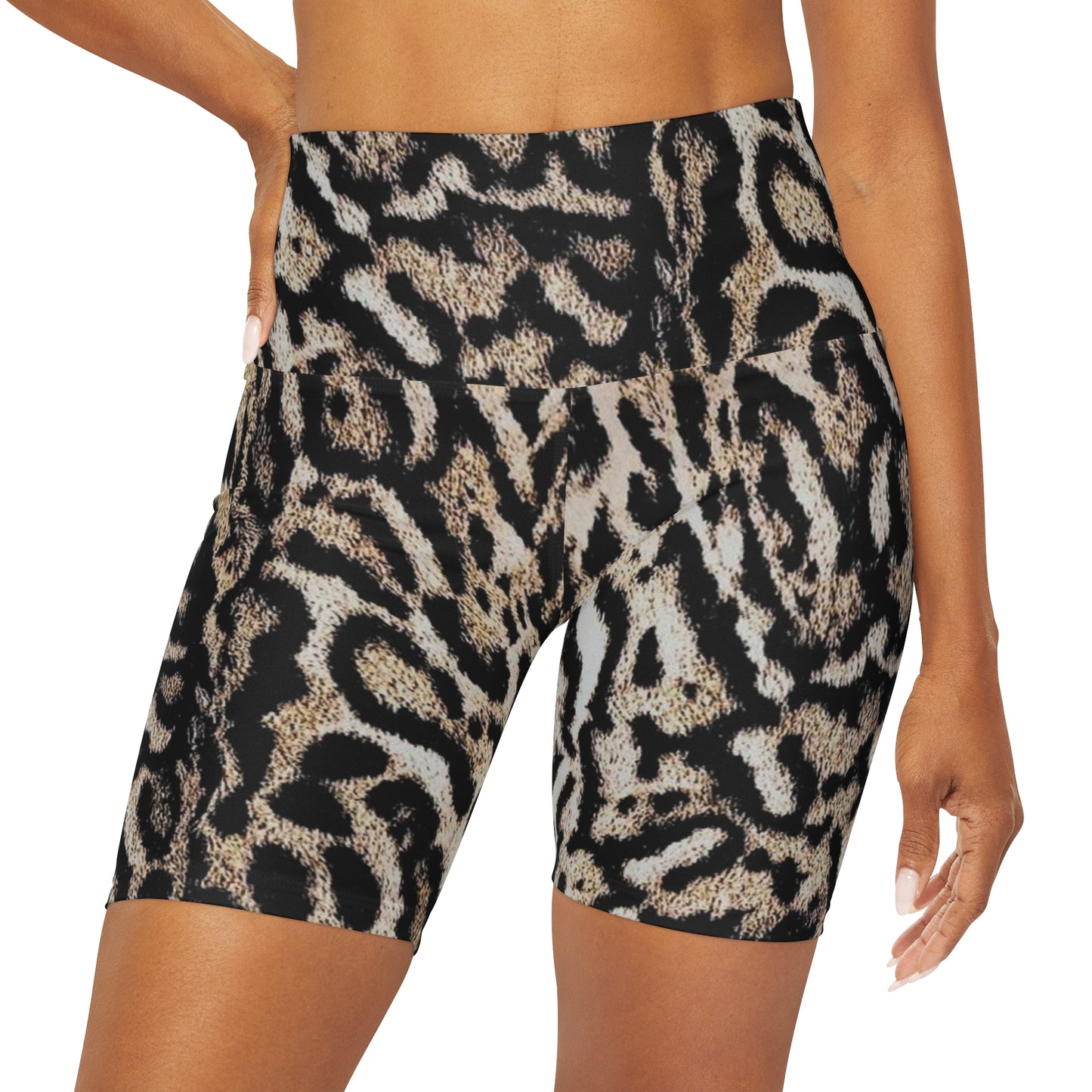 Leopard Print High-Waist Yoga Shorts – Wild Queens Collection