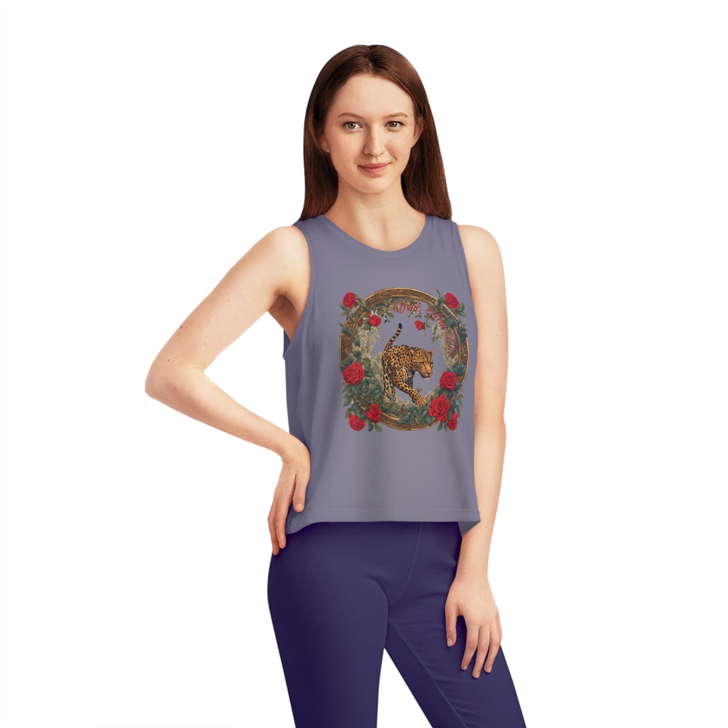 Awakened Leopard Organic Cropped Tank