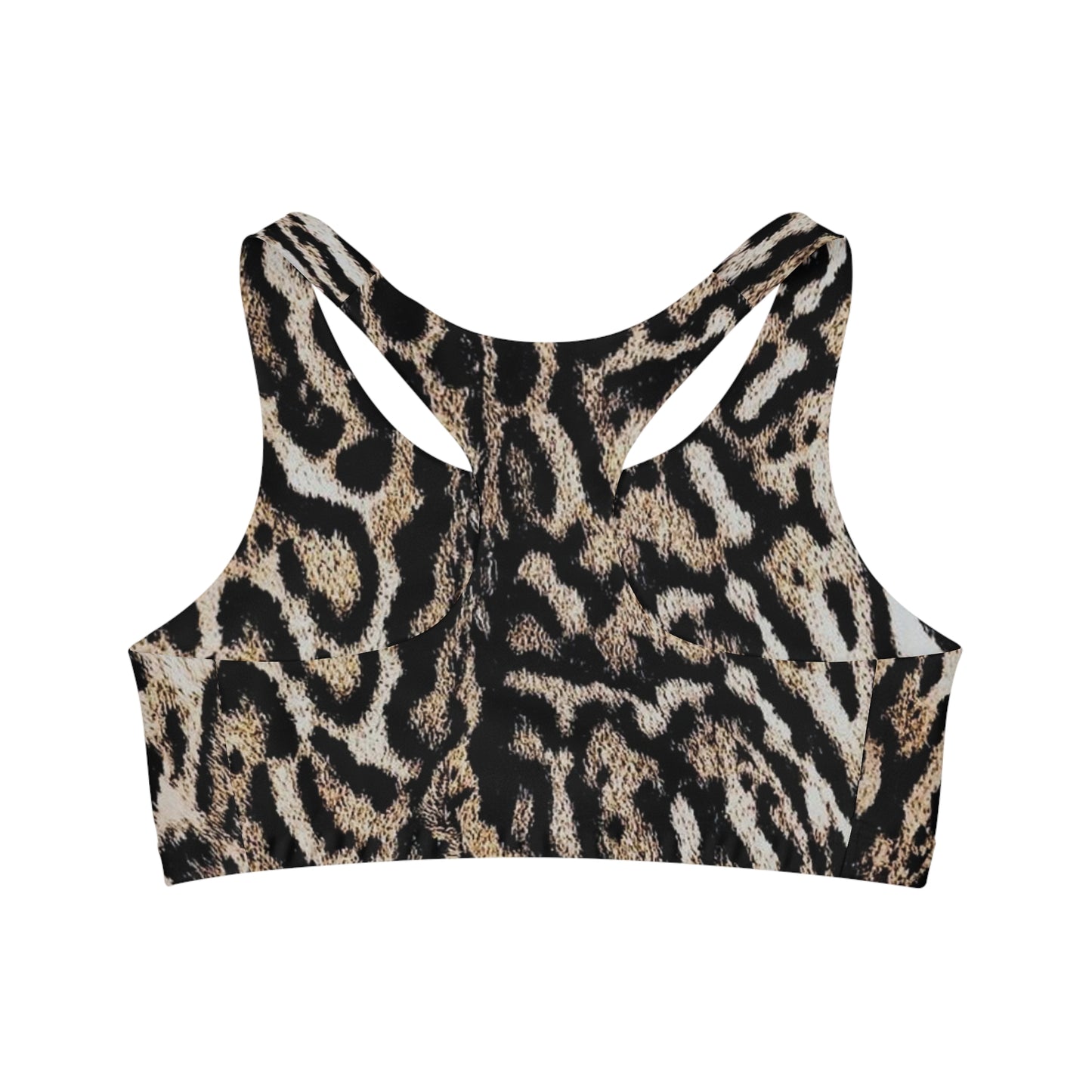 Leopard Print Sports Crop – Fierce Style Meets Unstoppable SupportSeamless Sports Bra (AOP)