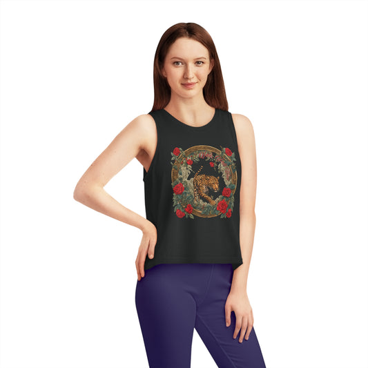 Awakened Leopard Organic Cropped Tank